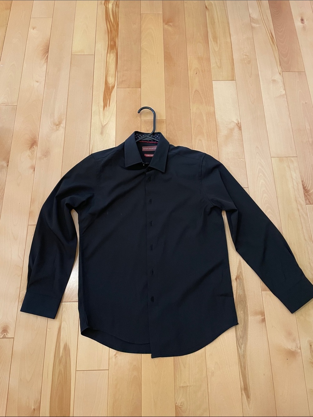 Report Collection Black Button-Down Dress Shirt